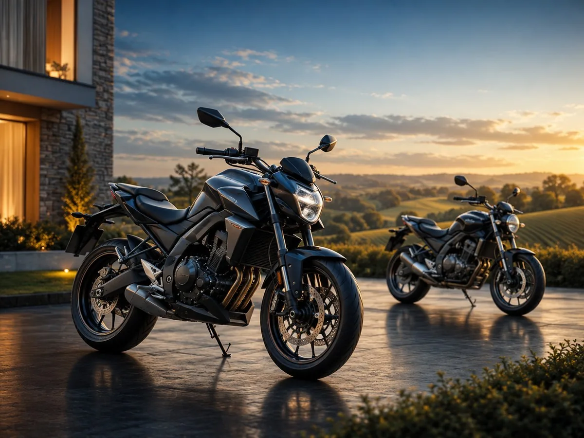 Motocicletas ao pôr do sol, consórcio de motos em Rio Brilhante e Mato Grosso do Sul